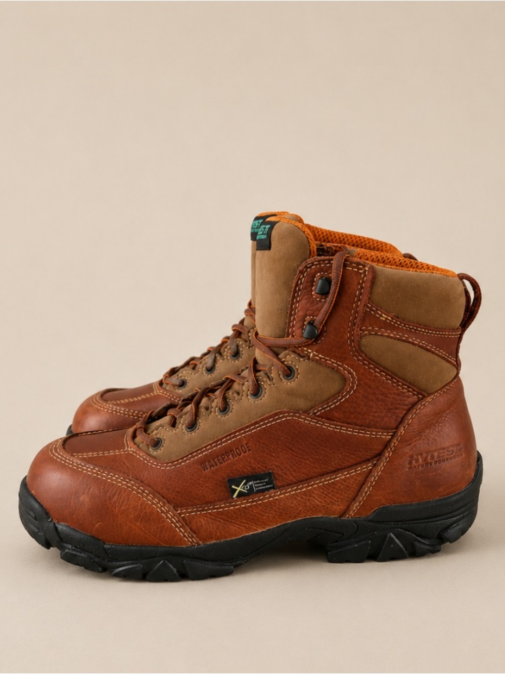 HYTEST Mens Waterproof Leather Composite Toe Poron XRD Met-Guard 6”‎ Boots 12W